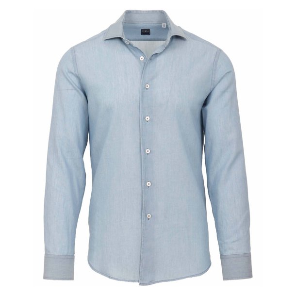 FEDELI Skjorte Sean Denim Lys Indigo