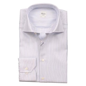 STENSTR�M'S Skjorte Slim Stribet Hvid | Bl�
