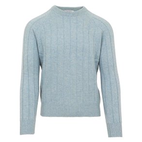 GRAN SASSO Strik Struktur Strib Tiffany Blue