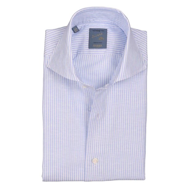 BARBA Skjorte Dandylife Hr | Bomuld Stribet Lysebl