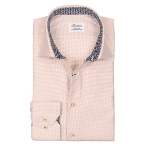 STENSTRM'S Skjorte Fitted Kontrast Twill Beige