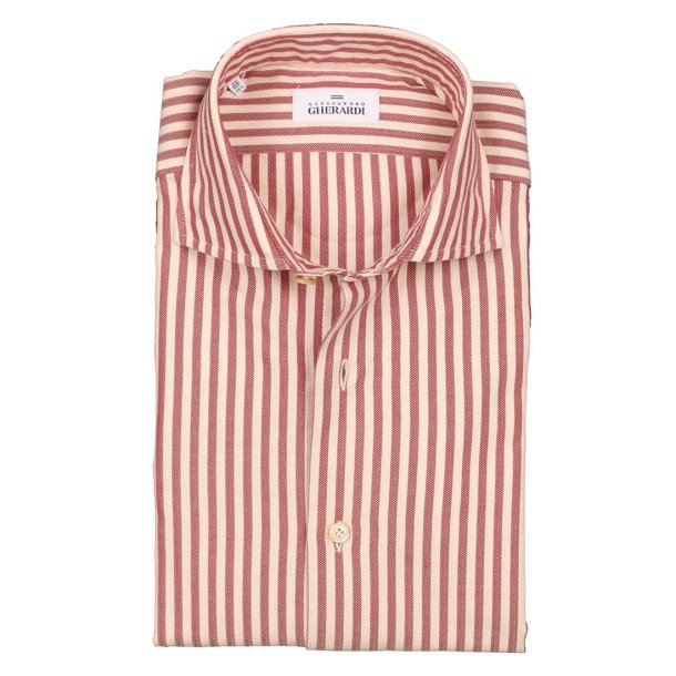 ALESSANDRO GHERARDI Skjorte Stribet Creme | Rd