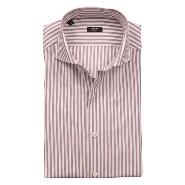 BARBA Skjorte Black Label Stribet Hvid | Brun