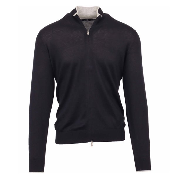 GRAN SASSO Cardigan Silke | Bomuld Navy