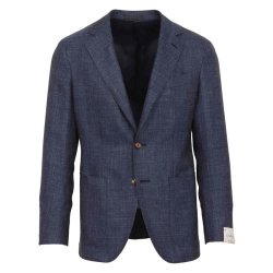 CARUSO Jakke Aida Uld | Silke | Hr Indigo