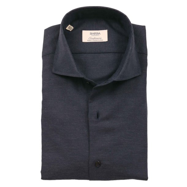 BARBA Skjorte Twill Bomuld | Cashmere Navy 