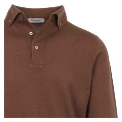 GRAN SASSO Polo Button Down Brun