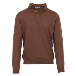 GRAN SASSO Polo Button Down Brun