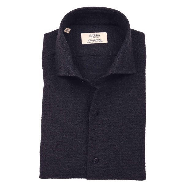 BARBA Skjorte Seersucker Navy 