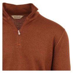 GRAN SASSO Half Zip Merino Vintage Rust