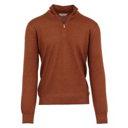 GRAN SASSO Half Zip Merino Vintage Rust