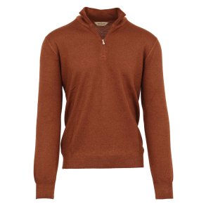 GRAN SASSO Half Zip Merino Vintage Rust