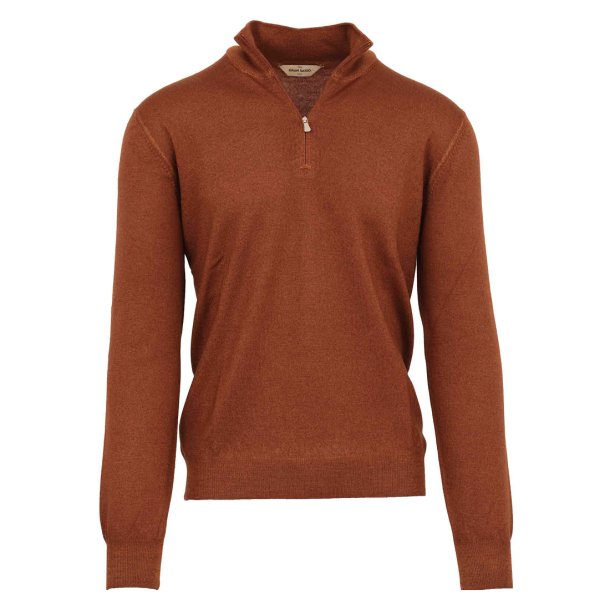 GRAN SASSO Half Zip Merino Vintage Rust