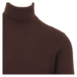 GRAN SASSO Rullekrave Flet Mrkebrun