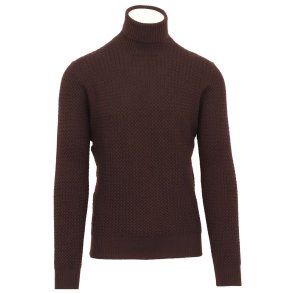 GRAN SASSO Rullekrave Flet Mrkebrun