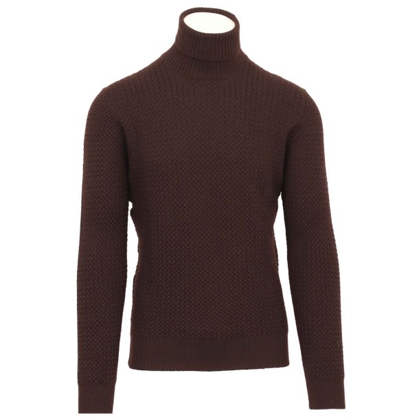 GRAN SASSO Rullekrave Flet Mrkebrun