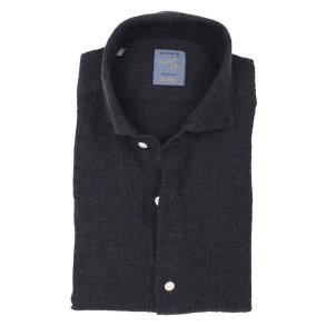 BARBA Skjorte Dandylife Seersucker Bomuld | Cashmere Navy