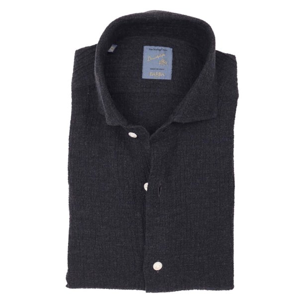 BARBA Skjorte Dandylife Seersucker Bomuld | Cashmere Navy