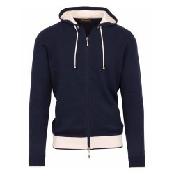 DORIANI Cardigan H�tte Navy | Hvid