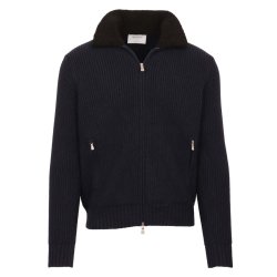 GRAN SASSO Cardigan Sartorial Uld Navy