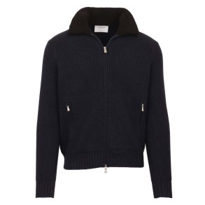 GRAN SASSO Cardigan Sartorial Uld Navy