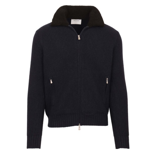 GRAN SASSO Cardigan Sartorial Uld Navy