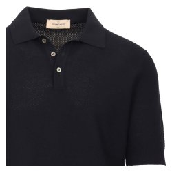 GRAN SASSO Polo Organic Cotton Struktur Navy