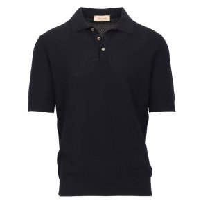 GRAN SASSO Polo Organic Cotton Struktur Navy