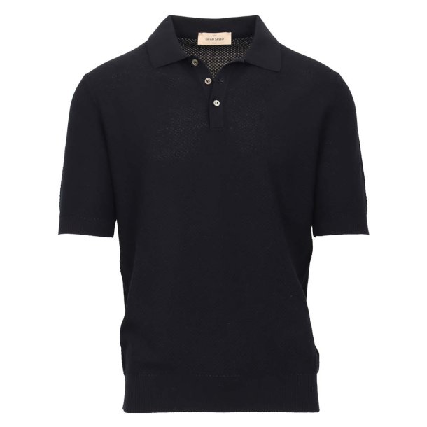 GRAN SASSO Polo Organic Cotton Struktur Navy