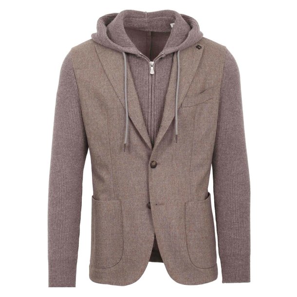 GRAN SASSO Jakke Hybrid Uld Taupe
