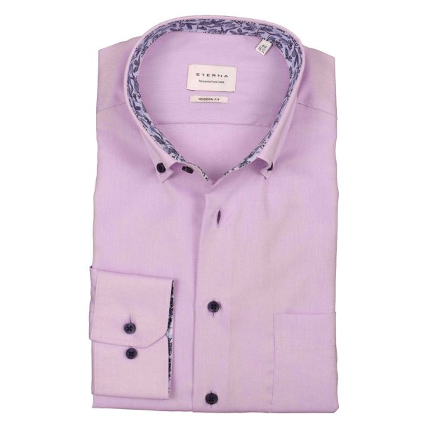 ETERNA Skjorte Modern Fit Kontrast Lavendel