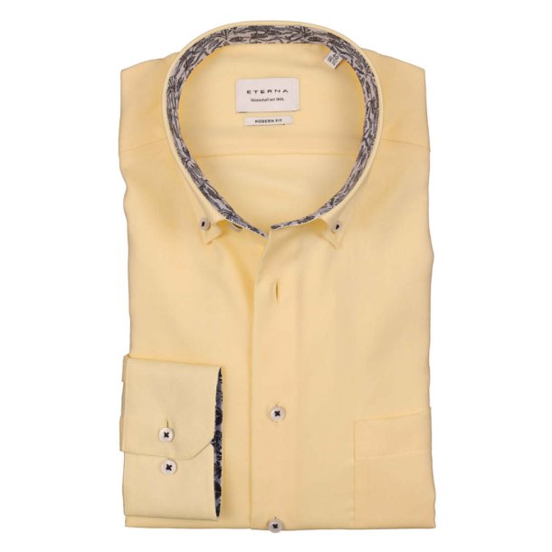 ETERNA Skjorte Modern Fit Kontrast Gul