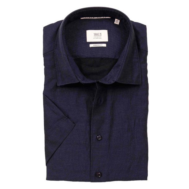 ETERNA 1863 Skjorte Modern Fit Kortrmet Navy