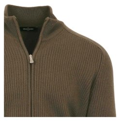 GRAN SASSO Cardigan Patent Cashmere Oliven