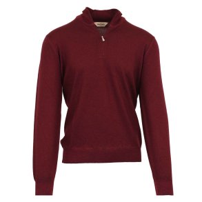 GRAN SASSO Half Zip Merino Vintage Blomme