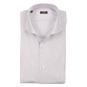 BARBA Skjorte Black Label Stribet M�rkebl�
