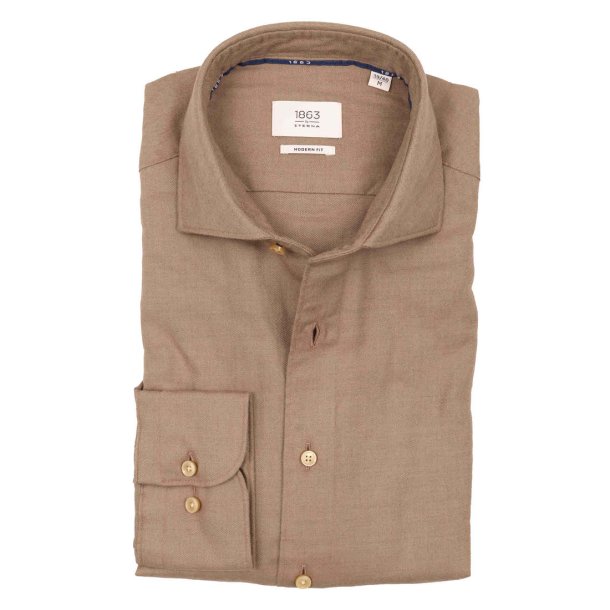 ETERNA 1863 Skjorte Modern Fit Super Soft Beige     