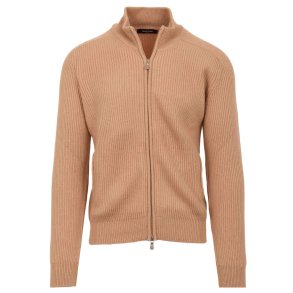 GRAN SASSO Cardigan Patent Cashmere Camel
