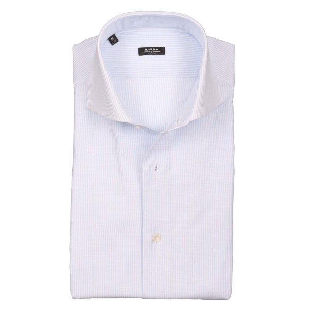 BARBA Skjorte Black Label Stribet Lysebl�