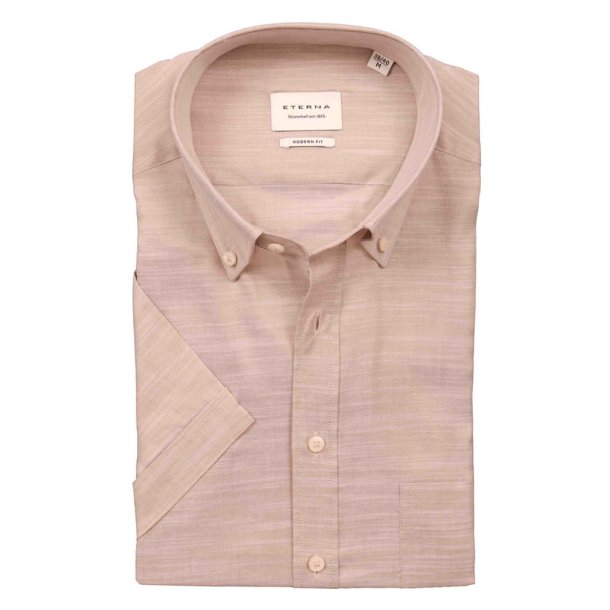 ETERNA Skjorte Kortrmet Modern Fit Sand