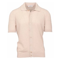 GRAN SASSO Polo Gennemknappet Struktur R�hvid