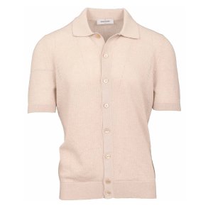 GRAN SASSO Polo Gennemknappet Struktur R�hvid