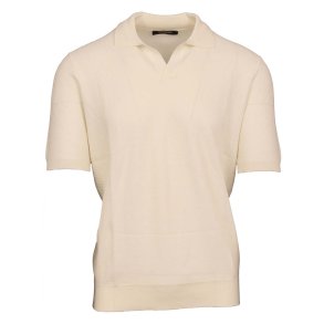 GRAN SASSO Open Collar Bomuld | Silke Creme