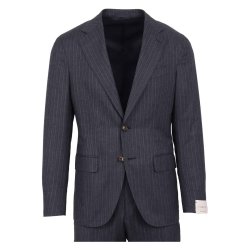 CARUSO Jakkest Aida Light Flannel Nlestribet Navy