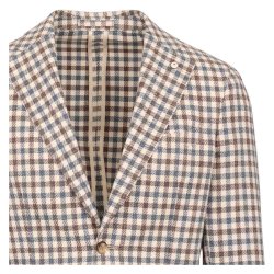 L.B.M. 1911 Jakke Ternet Hvid | Bl | Brun