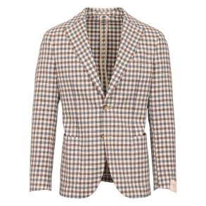 L.B.M. 1911 Jakke Ternet Hvid | Bl | Brun