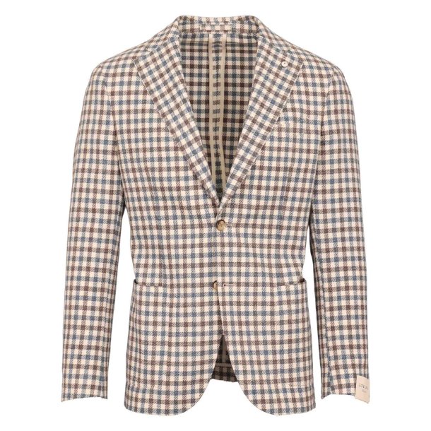 L.B.M. 1911 Jakke Ternet Hvid | Bl | Brun