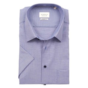 ETERNA Skjorte Kortrmet Comfort Fit French Blue