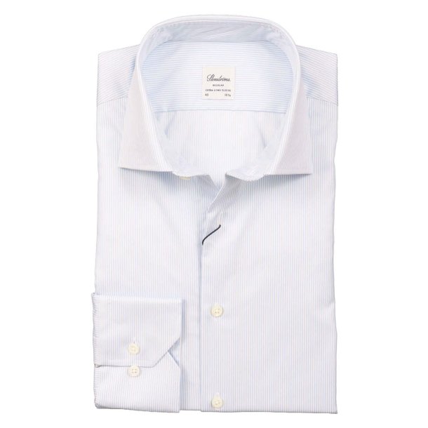 STENSTR�M'S Skjorte Regular Extra Long Stribet Bl�