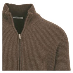 GRAN SASSO Cardigan Zip Patent Cappuccino
